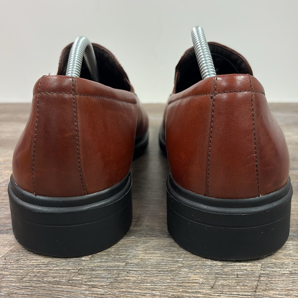 Rockport Men’s Brown Leather Slip On Loafers Size 13 - Picture 3 of 8